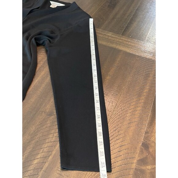 Misook Black Slinky Knit Cardigan Size Large Career Office Capsule Wardrobe - Picture 6 of 7